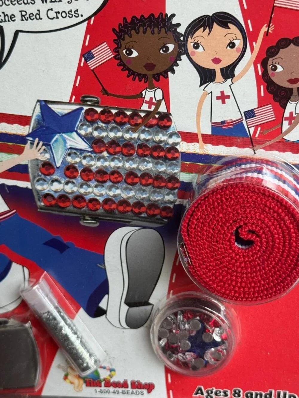 Fashion Angels Salute America Belt Kit DIY Craft With Rhinestones & Glitter
